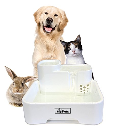 Toppets Automatic Pet Filtered Drinking Water Fountain For Dogs, Cats, And Pets 135 Oz. #TOP3