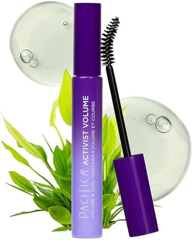 Pacifica Activist Volume & Curl Mascara – Instant Curling & Volumizing Mascara, Plant Waxes & Fibers Formula, Vegan Brush, Clean Vegan, 0.24 oz, Glass Bottle, Vegan Ophthalmologist Tested