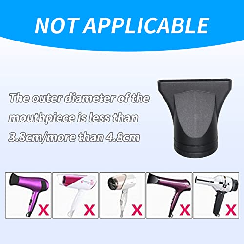 2Pcs Blow Dryer Attachment Not Universal Black Professional Plastic Hair Dryer Hair Dryer Attachment Dryer Nozzle Replacement Narrow Concentrator Blow Flat Pecial For Diameter 4.2Cm To 4.5Cm #TOP5