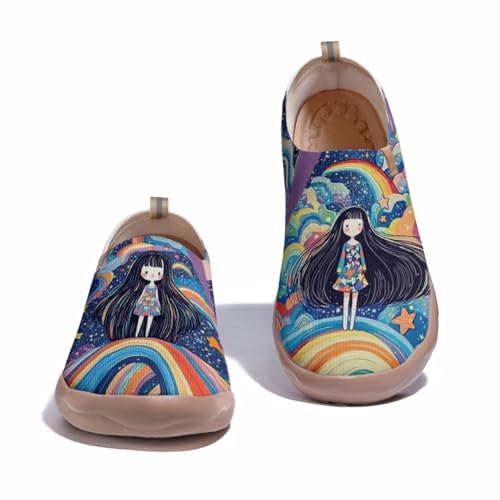 Women's Art Travel Shoes Knitted Slip-On Comfortable Casual Sports Shoes Art Dopamine Series2