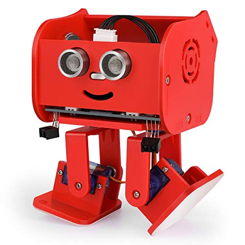 ELEGOO Progetto Arduino Kit Robot Biped Arduino di Pinguino Bot con Tutorial di Assemblaggio, Kit STEM per Hobbisti, Giocattoli STEM per Bambini e Adulti (Rosso)