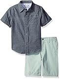 Calvin Klein Boys' Boys 2 Pieces Shirt Short Set - Chambray