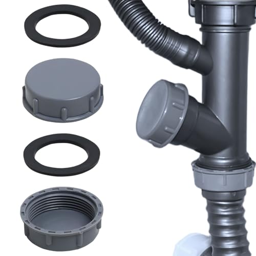 2 Pcs 45mm Kitchen Sink Waste Pipe Blanking Cap, Female Thre