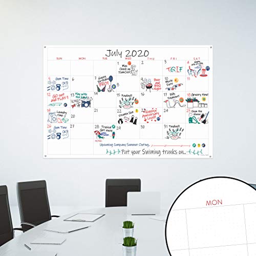 X Large Dry Erase Wall Calendar - 24"X36" Premium Giant Oversized Undated Erasable Deadline Task Calendar For 2023 - Jumbo Monthly Home School Organizer Planner For Home, Business & Dorm (Dotted) #TOP6