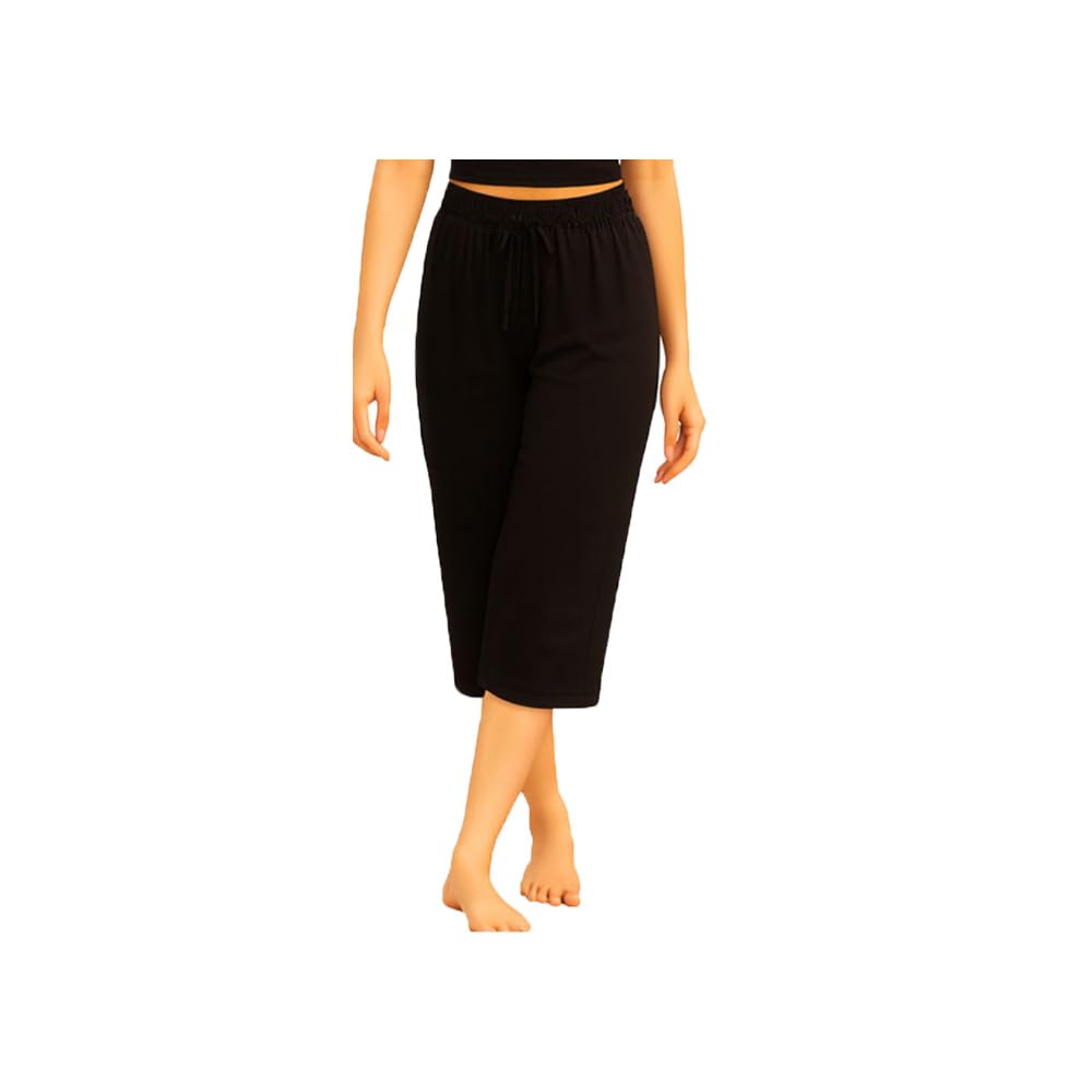 Women's Casual Relaxed Fit Cotton 3/4th Capri-picture-25