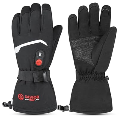 SAVIOR HEAT Heated Gloves Electric Rechargeable Battery Men Women 7.4V Heating Gloves Winter Ski Motorcycle Work Snowboarding Hunting Hiking Camping Walking