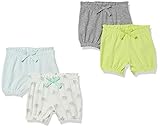 Amazon Essentials Baby Mädchen Pumpshorts, 4er-Pack, Grau, 12 Monate