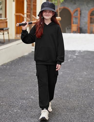 Image of Arshiner 2 Pieces Girls Outfits Fall Sweatsuits Sweatshirts and Sweatpants