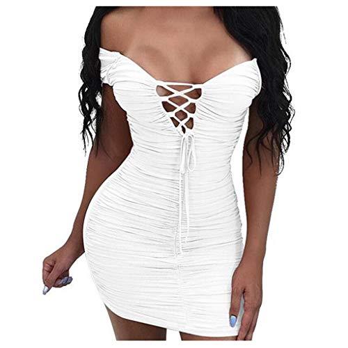 Women's Sleeveless Sexy Club Party Bandage Dresses Spaghetti Strap Two Piece Clubwear Crop Top + Lace Up Skirt