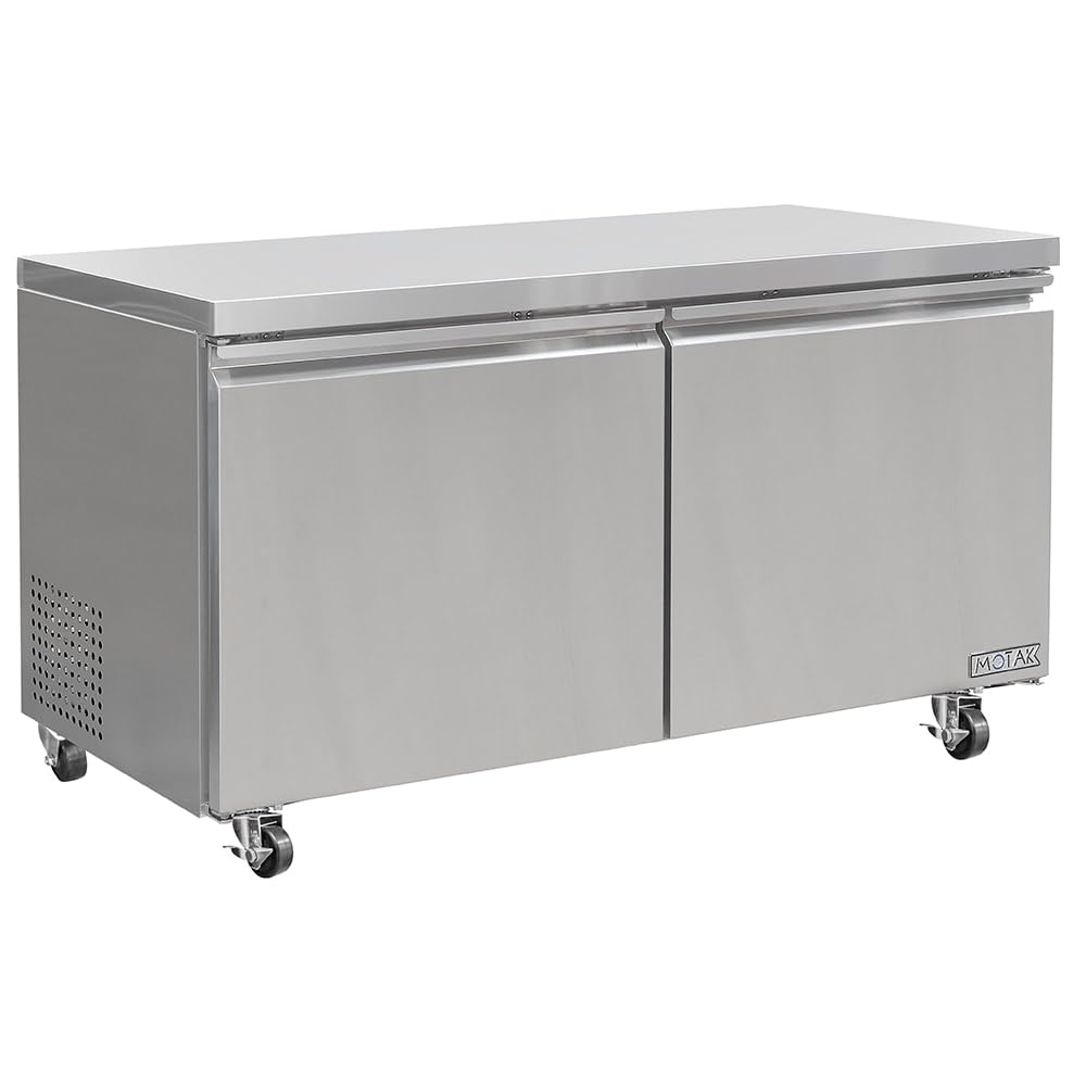 60 1/5" W Undercounter Refrigerator w/ (2) Sections & (2) Doors by MOTAK – 63.39x32.68x38.58, In Description, Check Images, Model MUR-60-X