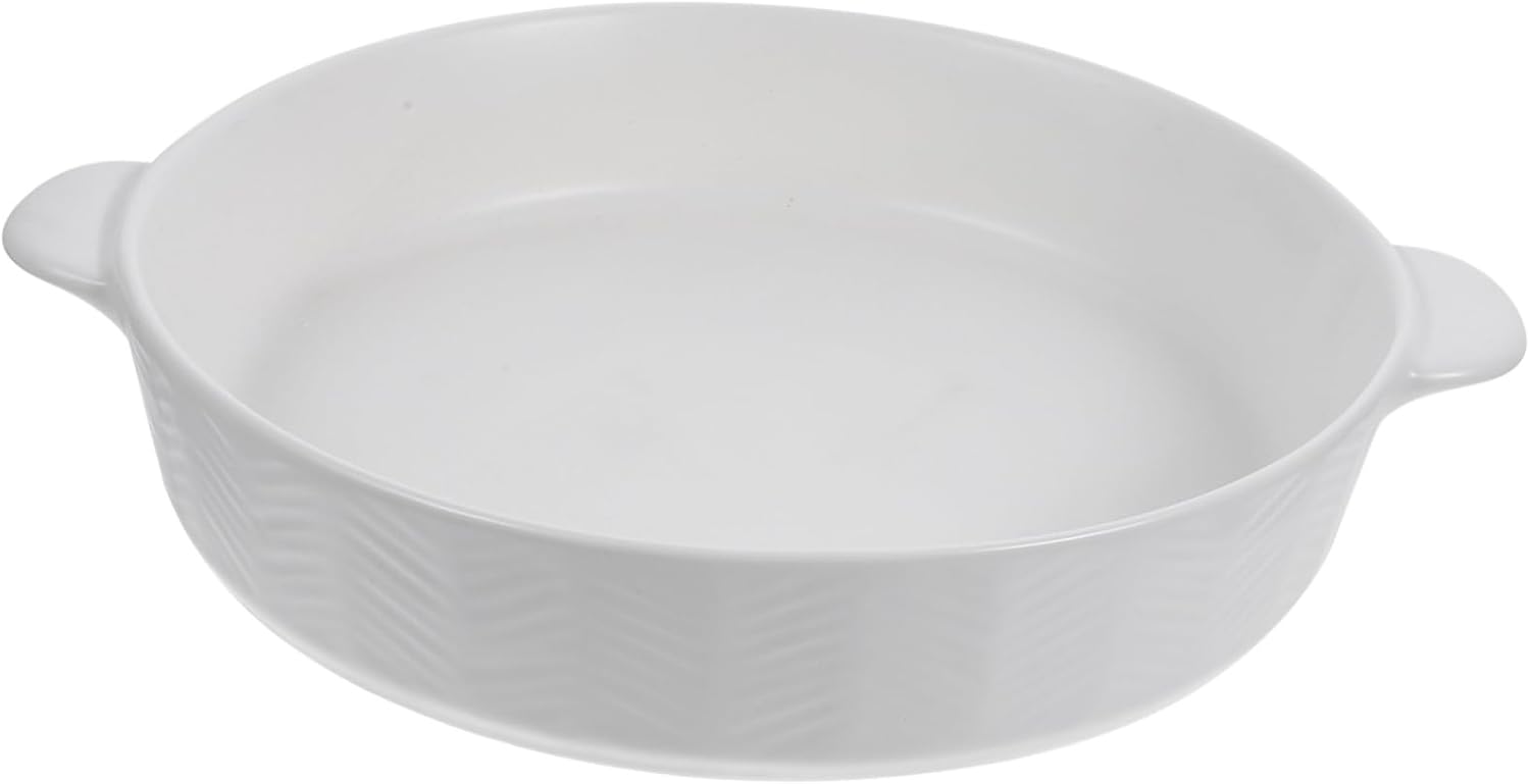 PRETYZOOM Baking Dish Ceramic Baking Tray Sourdough Bread Plates Kitchen Supplies Double Handles Elegant Design