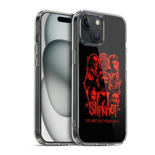 Funda Slipknot para iPhone 15 carcasa de gel suave original con diseño de parche rojo