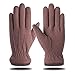 Womens Winter Gloves Touch Screen Warm Thermal Soft Lining Elastic Cuff Cold Weather Windproof Gloves Purple