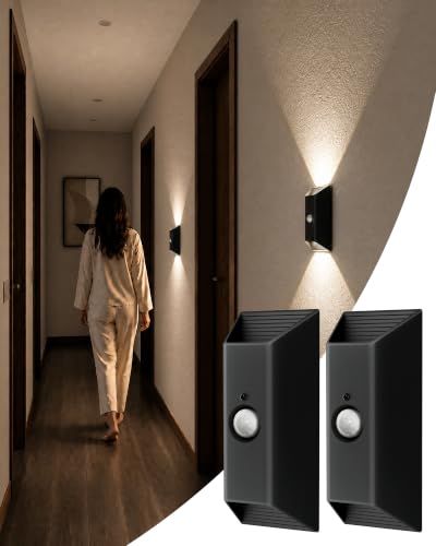 EZVALO Motion Sensor Wall Light with Remote Control Rechargeable Wall Sconce 3 Color Temps Dimmable Magnetic LED Indoor Wireless Wall Lamp 4000mAh for Hallway Stair Entryway Renters