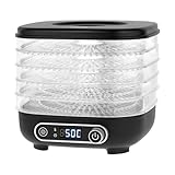 Teesa Pilztrockner Gemüse Obst Leistung 300W 5 Klar Sit LCD Display Thermokreislauf Temperaturregelung TSA3033
