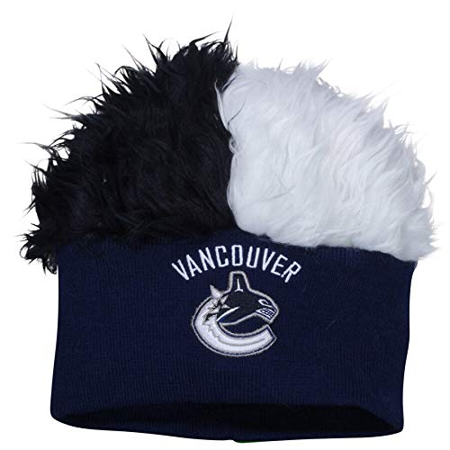 Northwest NHL Adult One Size Fits All Faux Spike Hair Beanie Hat, Vancouver Canucks