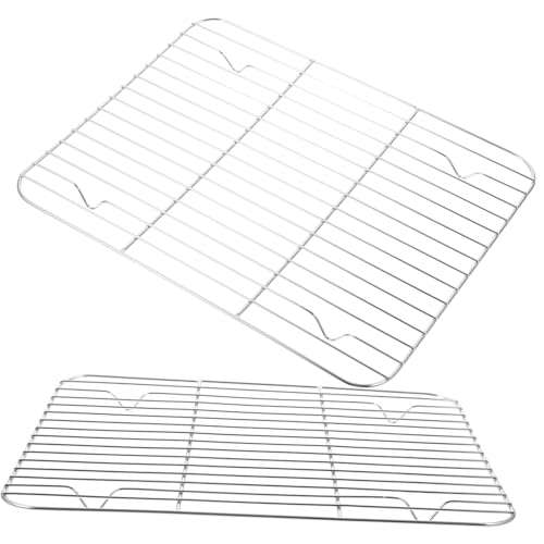 Kichvoe 2piezas Rejilla Para Hornear De Acero Inoxidable Rejillas De Enfriamiento Para Galletas Para Enfriar Pan Para Hornear y Asar