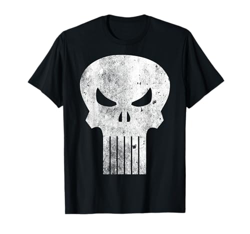 Marvel The Punisher Classic Retro Skull Logo T-Shirt