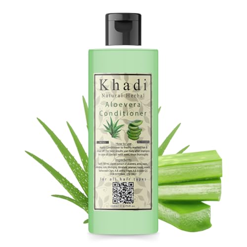 Image of Khadi Natural Herbal Amla Bhringraj Shampoo 500 ml And Aloevera Conditioner 200 ml For Hair Growth | Hair Fall Control Shampoo And Conditioner Combo Pack