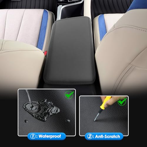 Coleya for 2025 2026 Acura ADX Center Console Cover for Acura ADX (Base/A-Spec/A-Spec Advance), Waterproof &Comfy Leather Armrest Cover 2026 2025 ADX Accessories (Black) by Coleya - Image 6