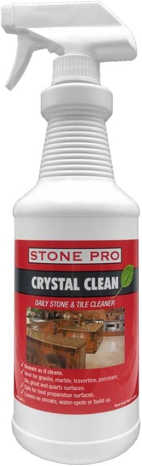 Stone Pro Crystal Clean - Surface Cleaner & Sealer, Ready to Use 32 oz.