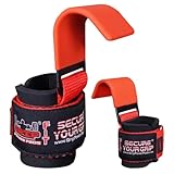 Heavy Duty PRO Metal Lifting Steel Hooks Best Power Weightlifting Set of 2 Premium Thick Padded Workout Hook Gloves