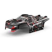 Jetwood RC Car JC14EP Car Shell with Braking Light for RC Truck Red on Black