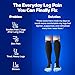 SB SOX Lite Compression Socks for Men & Women (15-20mmHg) – Best Compression Socks for Travel, Sports, and Daily Wear - XXL Sizes too! (Black/Blue, L/XL)