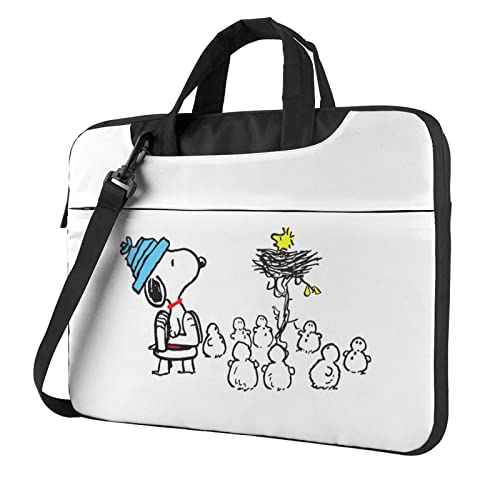スヌーピー ウッドストック ノートパソコンケース 14インチ 衝撃吸収PCケース 撥水パソコンバッグ ビジネスブリーフケース ノートpcショルダーバッグ ラップトップケース Macbook Pro Air 大容量カバー 手提げパソコンかばん パソコンばっぐ