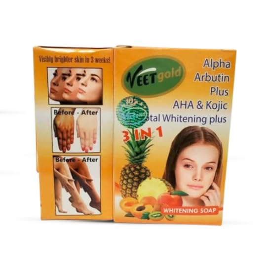 Savon éclaircissant VEETGOLD Alpha Arbutin - Anti-taches, Anti-boutons - 80 Ml