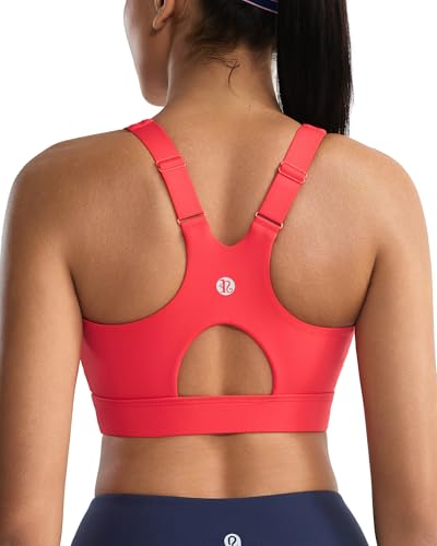 RUNNING GIRL RUNNING GIRL Adjustable Straps High Impact Sports Bras with Sewn in Pads
