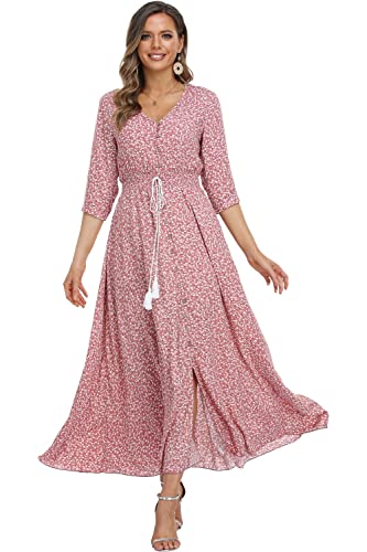 Image of Casual Summer Dresses for Women 2026 Maxi Dress Flowy Bohemian Beach Party