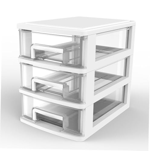 Boîte en plastique blanche TOPBATHY à trois couches rangement modulable