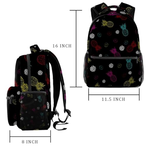 Sac de voyage décontracté ananas multicolore pour les sorties des filles - 2