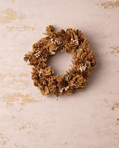 Marco Paul Scented Christmas wreath christmas door decorations with Pine Cones, Berries Hanging Door Wall Christmas Ornaments Xmas Outdoor Indoor Winter Christmas 24cm autumn wreath Orange