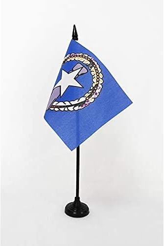 Miniatura 185 de Bandera de mesa Colombia 5'' x 8'' - Bandera de escritorio colombiana 8.3 x 5.5 in - Barra y base de plástico negro - AZ FLAG