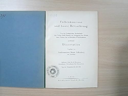 Farbenkonstanz und bunte Beleuchtung.