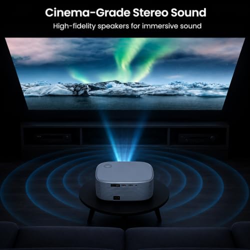 Image of BOSS Infinity X15 4K Projector | Android 15 | 3600 ANSI Lumens | 4K HDR10 Support | MEMC | Auto Focus & Auto Keystone | Auto Screen Fit | WiFi 6 | Bluetooth 5.2 | 3GB RAM + 64GB ROM | 30W Speakers