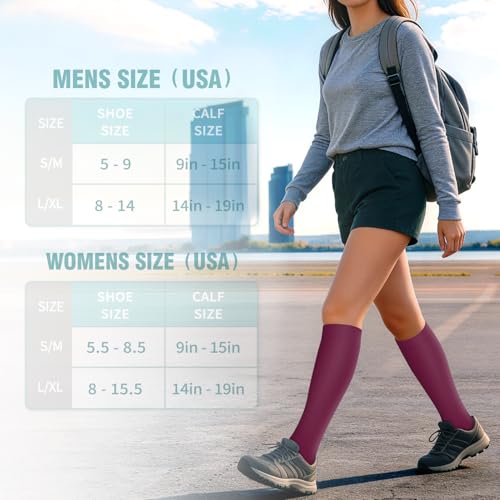Image of Copper Compression Socks for Women & Men (6 pairs) - Best Support for Nurses, Running, Hiking, Recovery