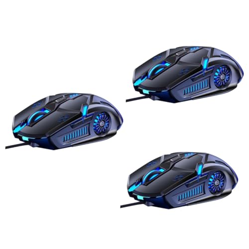 Ratón gaming silencioso que elimina el ruido de los clics en tu setup con luces RGB, pack de 3