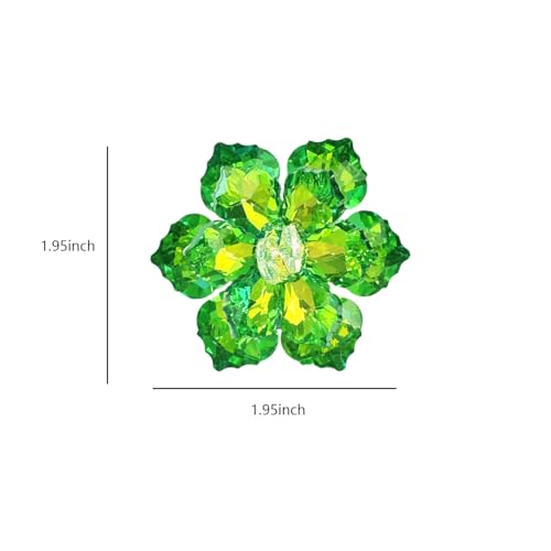 Image of Crystal Flower Brooch Pin for Women Dress Suit Bag Hat Broochs Pins Christmas Brooch Pin Wedding Party Birthday Dance Jewelry Accessories