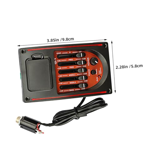 Ecualizador para guitarra, fácil instalación y controles intuitivos para mejorar el sonido, color negro miniatura 2