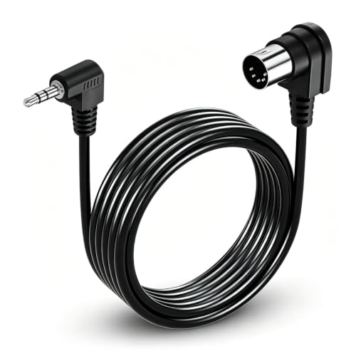HASTHIP® 5 Pin DIN to 3.5mm Cable 90 Degree MIDI Adapter for Keyb...