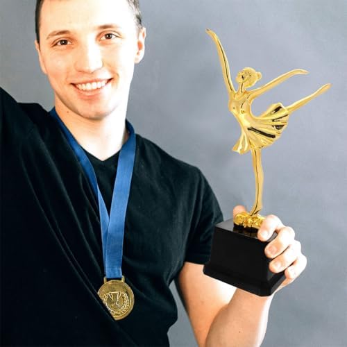 MOBUTOFU Golden Plastic Ballet Trophy Elegant Design for Ballet Recitals and School Awards, Memorable — view 4