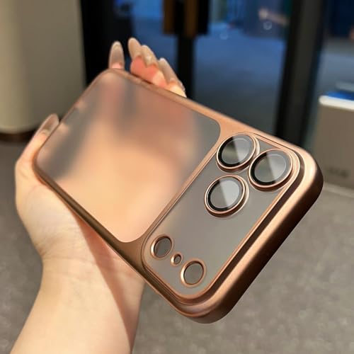 Coque iPhone 17 Air de luxe mate en polycarbonate robuste couleur or du désert