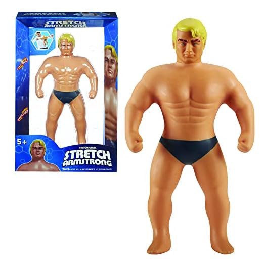 STRETCH - The Original Armstrong Line, Mister Músculo, muñeco Que se estira hasta 4 Veces su tamaño por su Relleno, y vuelve a su Forma Original, Famosa (TRE03000)