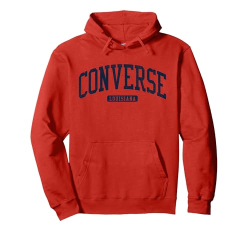 Converse Louisiana LA College University Style Blue Pullover Hoodie, Adult Unisex, Red, Large