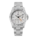 watchdives WD16570B V2 GMT Watches for Men, 38mm Fixed Bezel, Compact