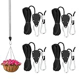 4 Stück Verstellbare Seilratsche, 1/8 Zoll Ratschenzeltseil Seilzugratsche Ratchet Hanger Einstellbare Seilratsche mit Haken Seilaufhänger für Campingzelte Markisen Licht Zimmerpflanzen,2.4m