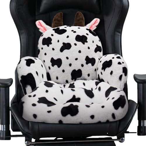 QIUODO Cute Chair Cushion, Gaming Chair Cushion with Backrest Non-Slip, Comfy Seat Cushion for Office Desk, Kawaii Chair Cushions for Gamer, Soft Chair Cushion for Room Bedroom Decor